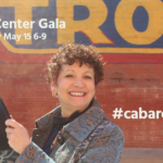 woman smiling promoting cabaret events