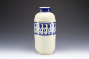 photo of blue and white ceramic vase
